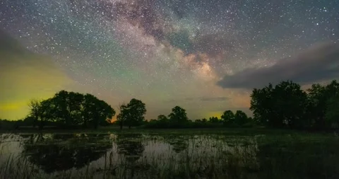 Starry night timelapse Stock Footage 309421622