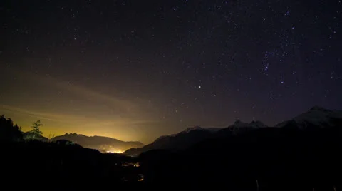 Starry night at a Valley Video stock 22917337