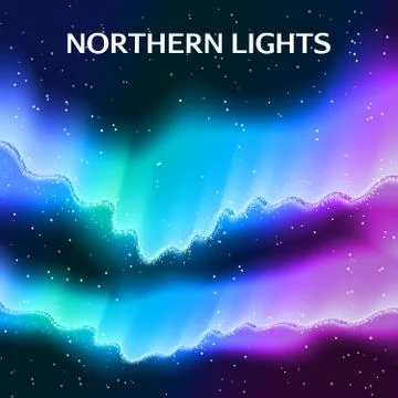 Starry Northern Lights Background Stockillustratie