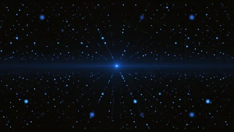 A starry or outer space with a bright blue dot in the center 스톡 동영상 310299365