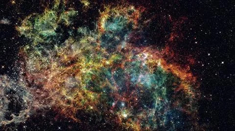 Starry outer space background texture. Science art. Starry outer space bac... 스톡 사진