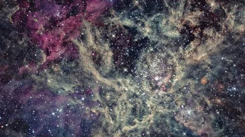 Starry outer space background texture. Science art. Starry outer space bac... 写真素材