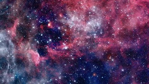 Starry outer space. Elements of this image furnished by NASA. Foto stock