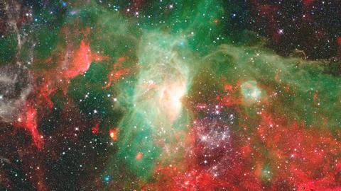 Starry outer space. Elements of this image furnished by NASA. Stock Photos