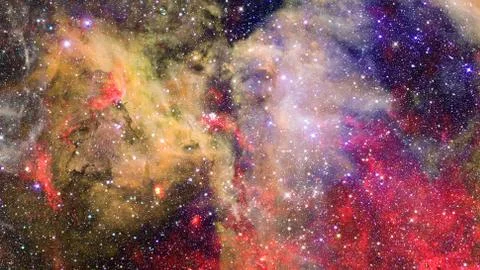 Starry outer space. Elements of this image furnished by NASA. Stock Photos