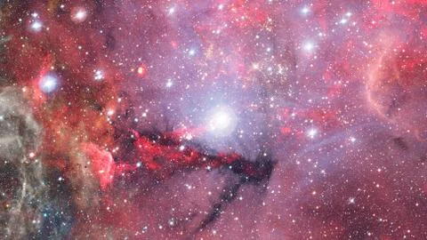 Starry outer space. Elements of this image furnished by NASA. Stock Photos