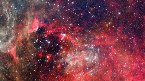 Starry outer space. Elements of this image furnished by NASA. Starry outer... Foto stock