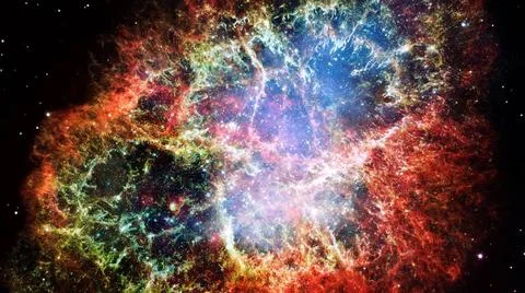 Starry outer space. Elements of this image furnished by NASA. Starry outer... 스톡 사진