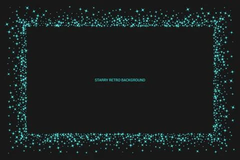 Starry retro backdrop Stock Illustration