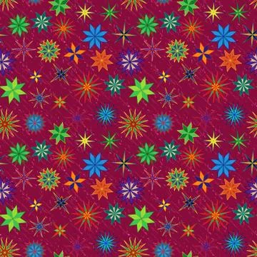 Starry seamless pattern Stock Illustration
