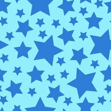 Starry seamless pattern, randomly placed stars background. Vector illustration Stock Illustration