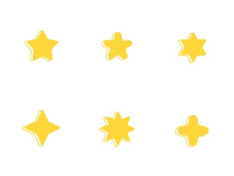 Starry shape modern illustration Stock Illustration