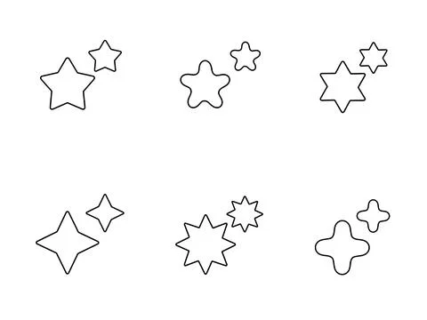 Starry shape modern illustration Stock Illustration