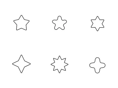 Starry shape modern illustration Stock Illustration
