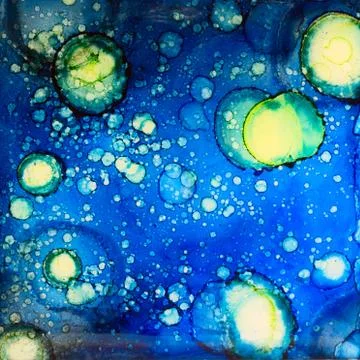 Starry Sky in Alcohol Ink Stock Illustration