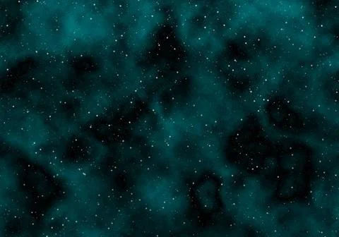 Starry sky and clouds. On dark sky background transparent clouds and brigh... Stock Photos