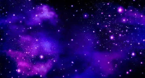 Starry sky background, nebula, space, universe, cluster of stars, glitter, st Stock Illustration