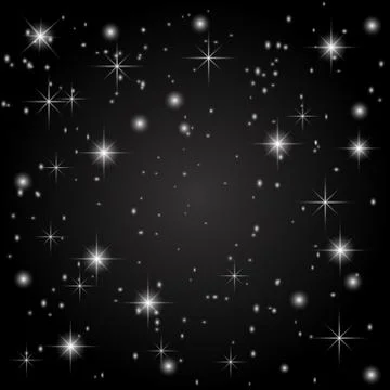 The starry sky on a black background. Abstraction. illustration Stock Illustration