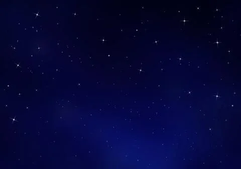 Starry sky, blue background Stock Illustration