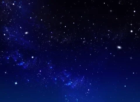 Starry sky, blue background Stock Illustration
