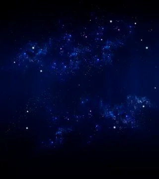 Starry sky, blue background Stock Illustration