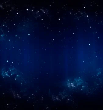 Starry sky, blue background Stock Illustration