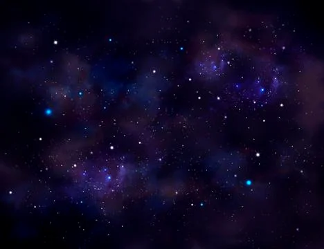 Starry sky, blue background Illustrazione stock
