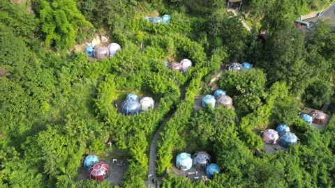 Starry Sky Bubble House 3 Stock Footage 252137402