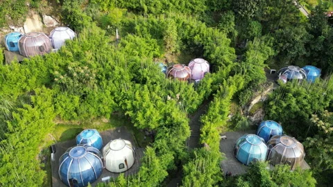 Starry Sky Bubble House1 Stock Footage 252138950