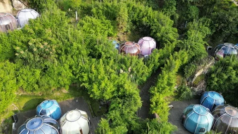 Starry Sky Bubble House2 Stock Footage 252138646