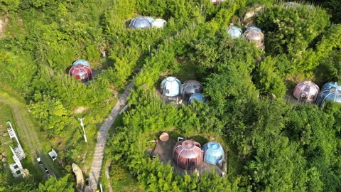 Starry Sky Bubble House5 Stock Footage 252363063