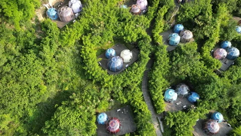 Starry Sky Bubble House7 Stock Footage 252362918