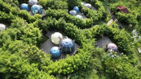 Starry Sky Bubble House8 Stock Footage 252363111