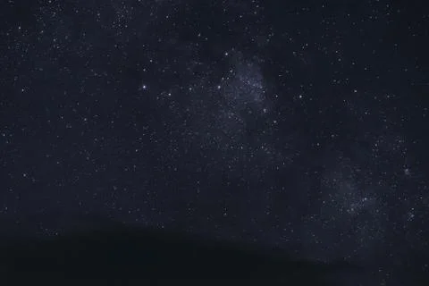 Starry sky with clouds at night Stock Photos