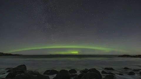 Starry sky on the coast Stock Footage 250750377