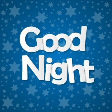 Starry Sky. Good Night Concept Vector Illustration Stock Illustration