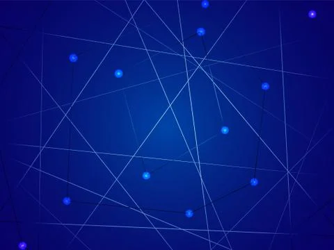 Starry sky map, random schematic bright stars Stock Illustration