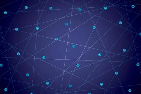 Starry sky map, random schematic bright stars Stock Illustration