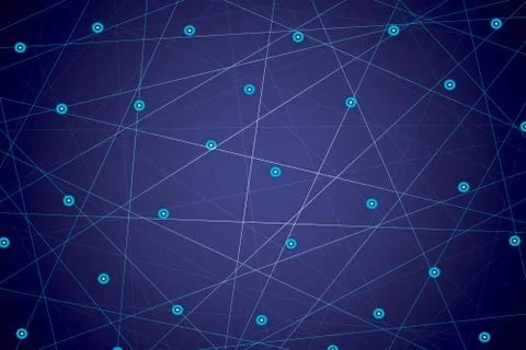 Starry sky map, random schematic bright stars Stock Illustration