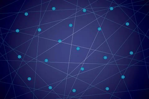 Starry sky map, random schematic bright stars Stock Illustration