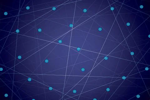 Starry sky map, random schematic bright stars Stock Illustration