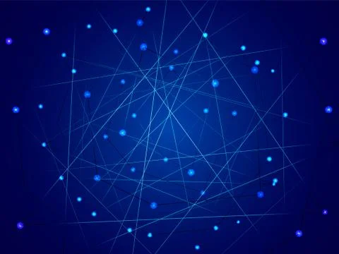 Starry sky map, random schematic bright stars Stock Illustration