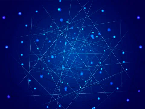 Starry sky map, random schematic bright stars Stock Illustration