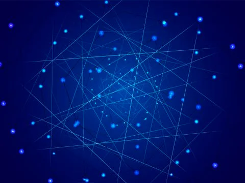 Starry sky map, random schematic bright stars Stock Illustration