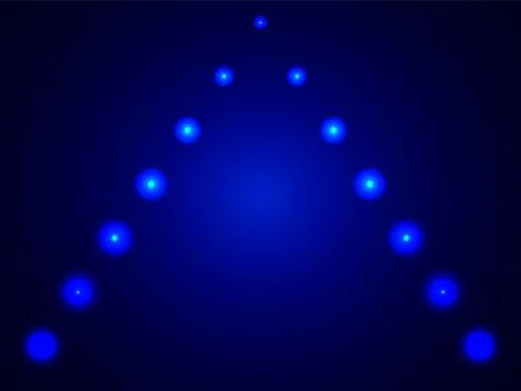 Starry sky map, random schematic bright stars Stock Illustration