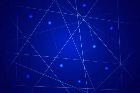 Starry sky map, random schematic bright stars Stock Illustration