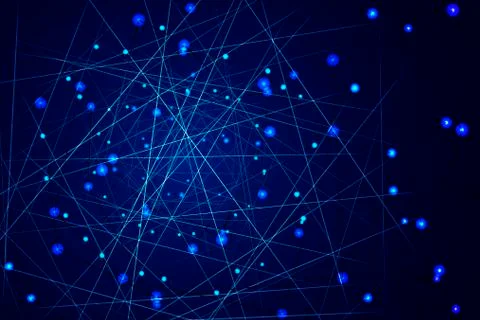 Starry sky map, random schematic bright stars Stock Illustration