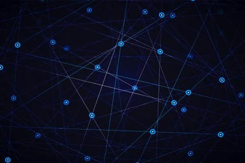Starry sky map, random schematic bright stars Stock Illustration
