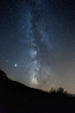 Starry sky at night Stock Photos