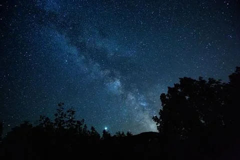 Starry sky at night Stock Photos